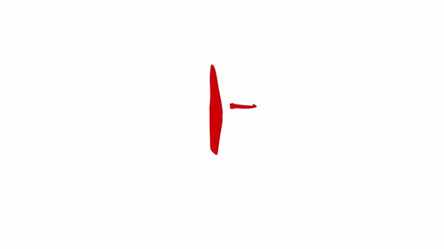 plus icon sign scribble animation 4k in transparent background