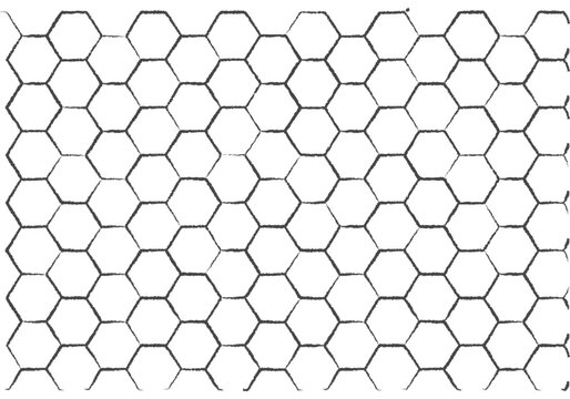 Intricate geometric pattern of interconnected hexagons forming a mesmerizing tessellation
