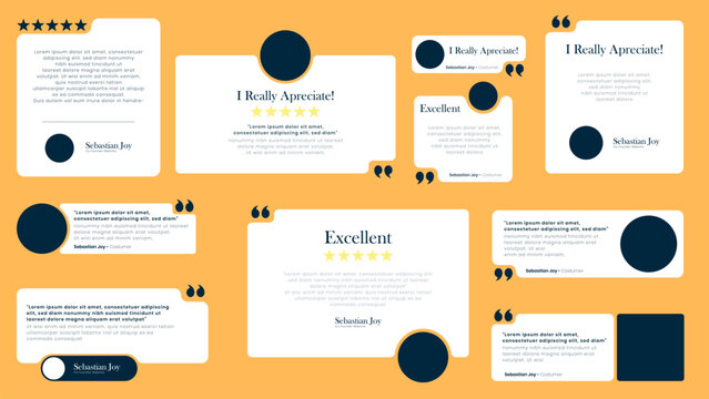 Client or customer review testimonial social media post. Customer or client service feedback review post design template