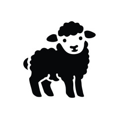 Cute Black Sheep Silhouette Vector Illustration © nfdesign