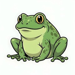 frog on white background