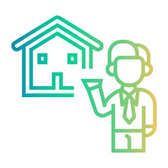 Obraz premium property Line Gradient Icon