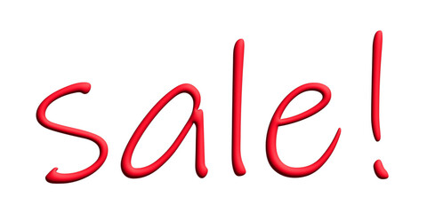 Fototapeta premium Sale lettering 3d word Template for marketing ad, print, web, banner, poster, flyer