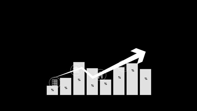 Concept of finance and investment ,profit growth management ,financial graphical and statistical analysis ,Stock & currency fund management ,bank interest management. Motion graphics of business idea