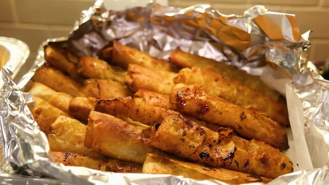 Experience the taste of Toron from the Philippines with this sweet snack made from bananas and wrappers