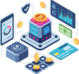 Isometric Fintech Innovation with AI and Cryptocurrency