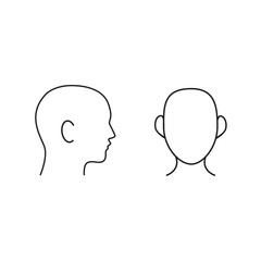 Face and head profil, silhouette © Paolo