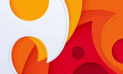 Abstract orange vector background with soft flowing waves and circular shapes