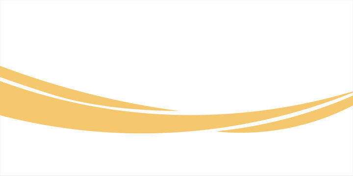 Flowing golden waves and swooshes with golden gradient for a luxurious border or footer on a certificate, banner