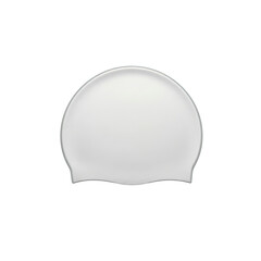 White swim cap isolated On Transparent Background