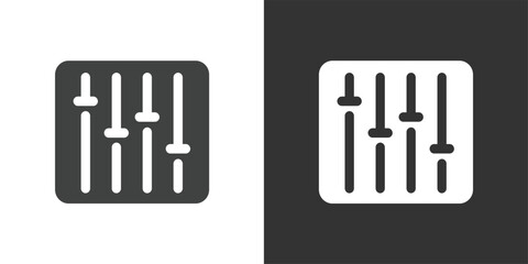 Audio Mixer Icon. Solid glyph series icon