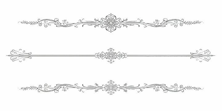 ornate vintage black floral vector frames and decorative design elements with swirl patterns and wedding illustration borders set