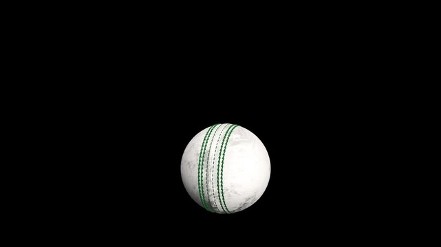 White Rough Leather Cricket Ball Animation Video for Sports, Branding, and Motion Graphics