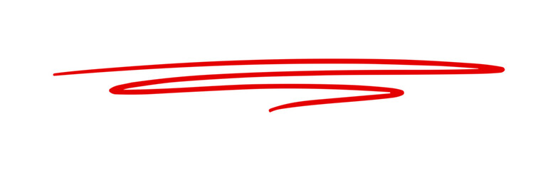 Red scribble line with sharp turns on a transparent background