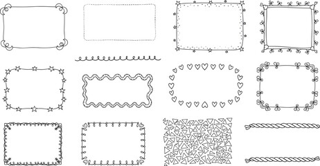 Collection of various decorative borders and frames