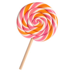 Colorful lollipop on white background