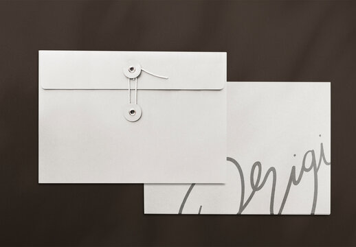 Elegant Minimalist Stationery Mockup Design PSD