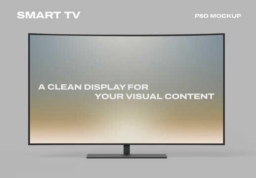 Modern Smart TV Mockup Display PSD