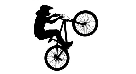 Man Performing Bicycle Stunt Jump. © holik