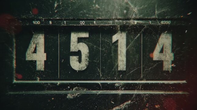 Vintage flip counter displays numbers 4534 and 4511