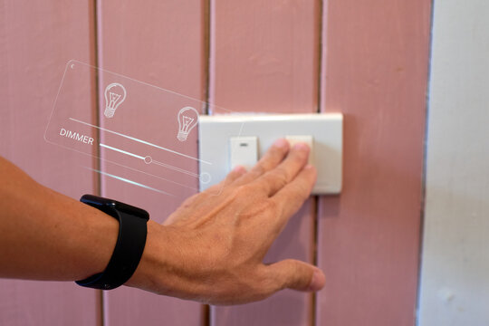 Light dimmer control concept with smart home interface