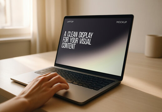 Modern Laptop Mockup Design PSD