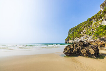 Beautiful beach on the tropical sea at Phuket Province, Thailand.
