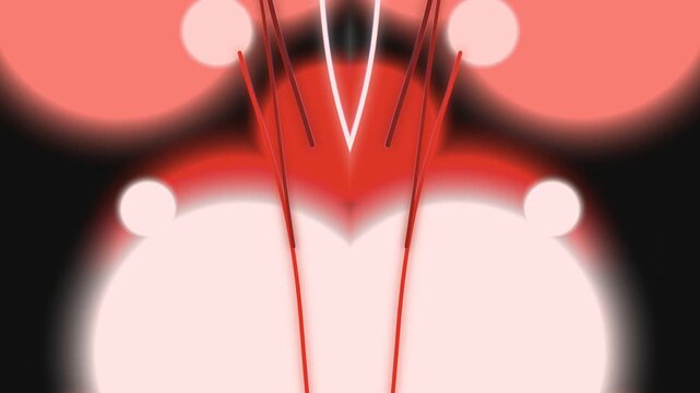 Lava Lamp Motion Background with Organic Red Bubbles