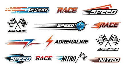 Speed Race Nitro Adrenaline Vector Graphics Collection. © Bismillah