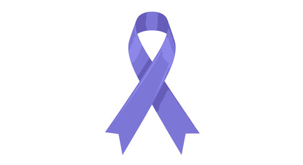 Periwinkle ribbon symbol for awareness campaigns, symbolizing hope and inspiration to combat