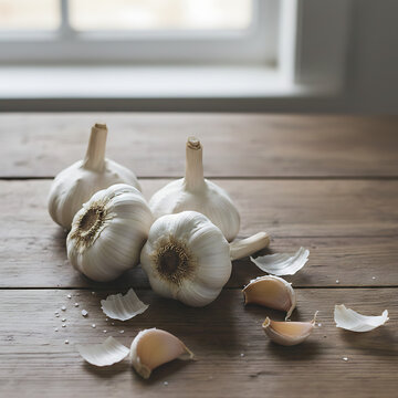 garlic on the table