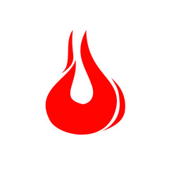 Fototapeta premium Burning fire icon