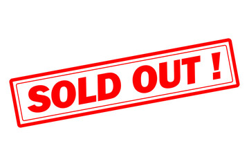 SOLD OUT ! - Red Rubber Stamp with text SOLD OUT ! 
