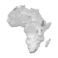 Halftone Africa Map With Terrain Detail and Dot Pattern Texture © MdWahidurRahman