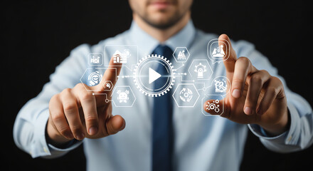 Business Meeting with Handshake and Collaboration in Modern Office.