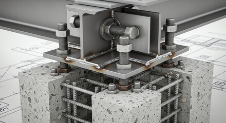 Advanced Construction Machinery Installing Concrete Blocks in Building Framework.