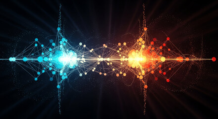 Dynamic Abstract Light and Color Particles in Motion.