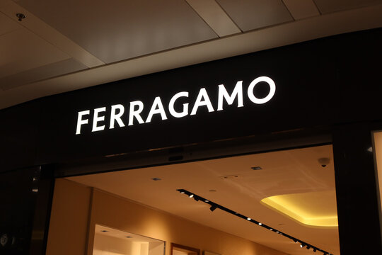 Ferragamo store at Milano Malpensa Airport (MXP) in Milan, Italy on May 21, 2025