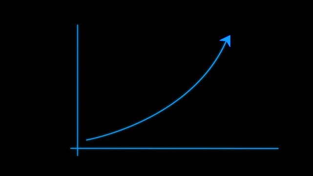 Business growing graph with thin arrow icon. statistics bar growth with upward arrow - finance bar graph rising up, profit growth chart, positive increase chart, arrows axis 4k video.