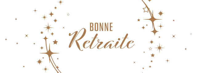 Fototapeta premium bonne retraite text on white background. klick here in french language
