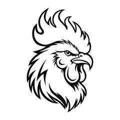 rooster mascot logo illustration vector design template modern style eps 10