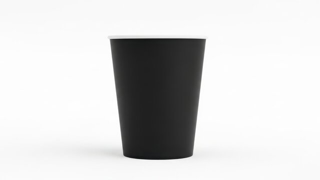 Elegant black disposable cup ideal for modern cafes and minimalist event catering solutions