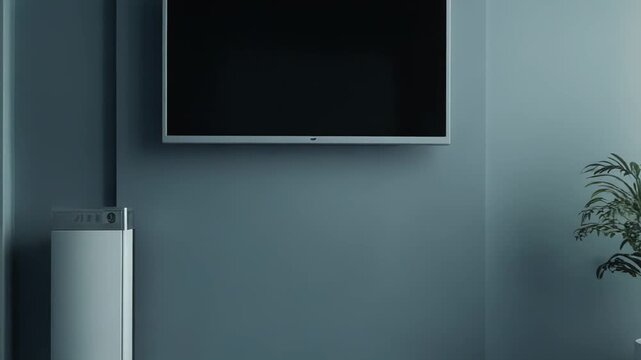 Modern hospital room with adjustable medical bed, wall tv, mobile sink and gentle sunlight through sheer curtains, creating a clean, calm and professional healthcare environment