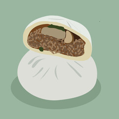 steamed buns. Hoppang is a warm snack
