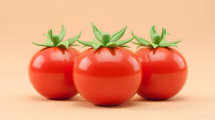 Cute 3D Rendered Tomatoes