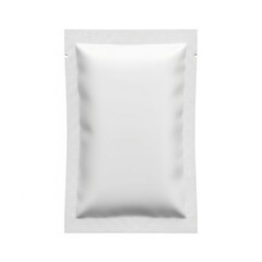 Elegant white stand-up pouch with grid pattern background for product packaging