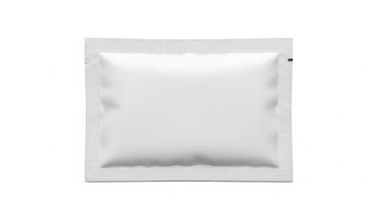 Elegant minimalist white satin pillow enclosed in delicate lace-trimmed cover