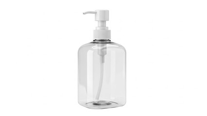 Transparent pump bottle perfect for hand soap or liquid dispensers in modern bathrooms