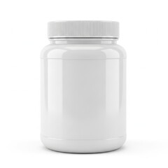 A clean, transparent plastic container with a white screw-on cap for storage and preservation