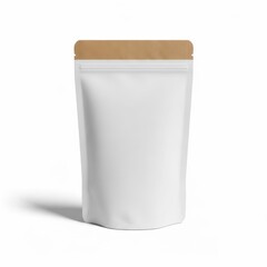 Eco-friendly stand-up pouch packaging with kraft paper flap for sustainable product storage